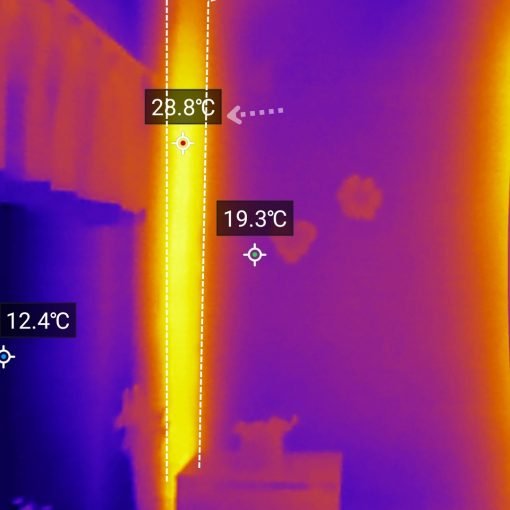 Identificazione Tubo acqua calda nel muro e sul soffitto