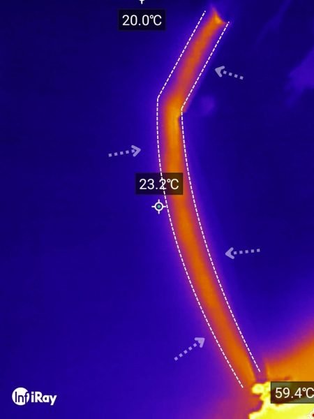 Rilevamento Tubo Termosifone Lavandino